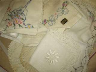   LBS Vintage Linens , Damask, Napkins, Runners, Tablecloths, Etc  