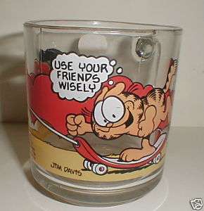 McDonalds Garfield and Odie Glass Mug Cup  