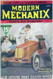 1937 Modern Mechanix   Midget Racer Plans on DVD  