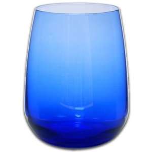 Bormioli Rocco Cobalt Blue Stemless Glass Tumblers / Wine Glasses, Set 