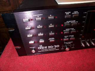 DBX 20/20 Computerized Graphic Equalizer/Analyzer N Mint Cond Clean 