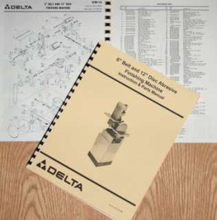 DELTA 6 Belt & 12 Disc Sander Operator & Parts Manual 0208  