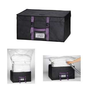  Medium Closet Compactor Vacuum Storage Bags (Black) (12H 