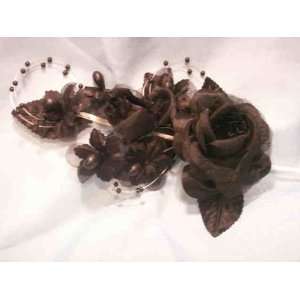   Black Silk Satin Pearl & Organza Corsages 5X2.5: Everything Else
