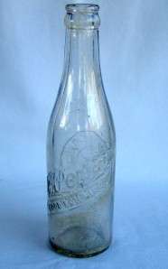 Vintage Dr Pepper Clear Glass Soda Bottle Indianapolis  