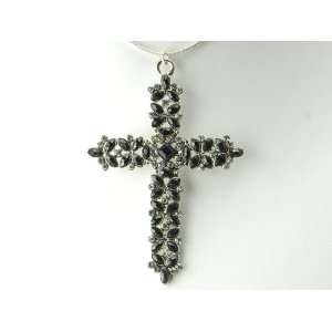   Rhinestone Cross Vintage Inspired Custom Necklace Pendant: Jewelry