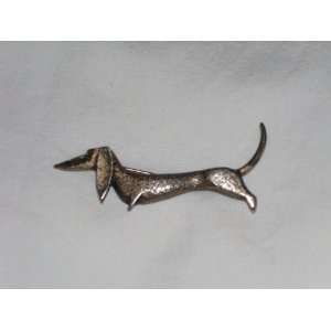    Vintage The Handcrafter Dachshund Metal Pin Brooch 