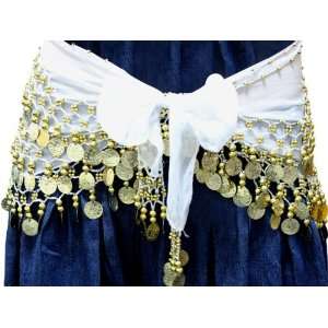 KKmall professional Chiffon Belly Dance Skirt Belt Hip Scarf Wrap with 