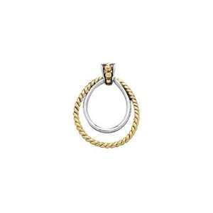   Double Circle Pendant Inner Circle is Gold Plated Outer Circle is