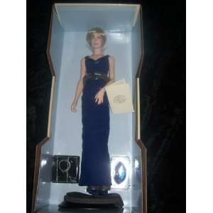  Princess Diana Porcelain Doll Blk Dress 