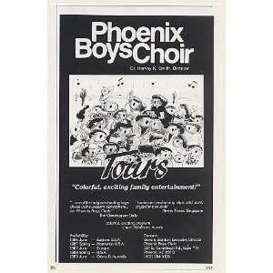  1986 Phoenix Boys Choir Bil Keane art Booking Print Ad 