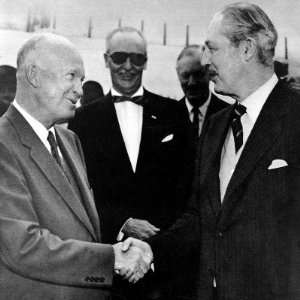 Dwight D Eisenhower and Harold Macmillan, Bermuda, 1957 Photographic 