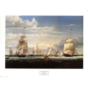    Boston Harbor, 1853 by Fitz Hugh Lane 35x27