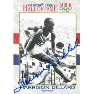 Harrison Dillard Autographed/Hand Signed card (Track & Field)