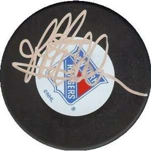  Jeff Beukeboom autographed Hockey Puck (New York Rangers 