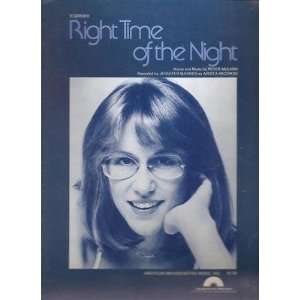  Sheet Music Right Time Of The Night J Warnes 54 