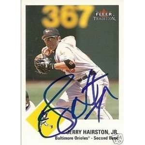  New York Yankees Jerry Hairston Signed 2003 Fleer Card 