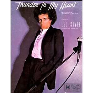  Leo Sayer.Thunder In My Heart.Sheet Music Leo Sayer 
