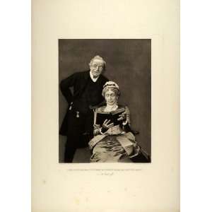 1887 Photogravure James Lewis Mrs. G. H. Gilbert Stage Actors Night 