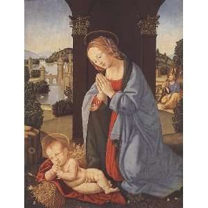   painting name: The Holy Family, By Lorenzo di Credi Home & Kitchen