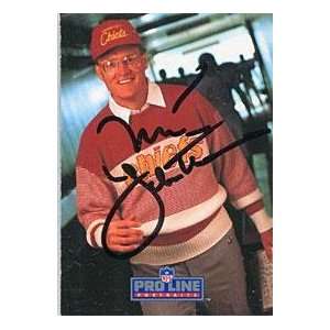 Marty Schottenheimer Autographed 1991 Pro Line Card   Signed NFL 