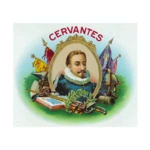 Miguel de Cervantes Brand Cigar Box Label Premium Poster 