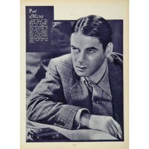  1933 Paul Muni Movie Actor Scarface Film Portrait Print 