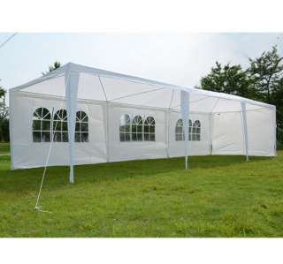 10 x 30 White Party Tent Gazebo Canopy with Side Walls  