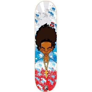 Finesse Steve James Afro Boy Skateboard Deck, 7.75  Sports 