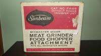 Sunbeam Mixmaster Mixer Meat Grinder food Chopper Attachment FW6B and 