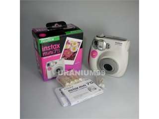 Fuji Fujifilm Instax Mini 7s Instant Film Photo Camera Pink White 