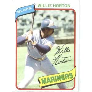  1980 Topps # 532 Willie Horton Seattle Mariners Baseball 