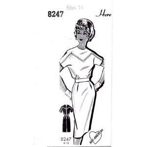 Patt O Rama 8247 Mail Order Vintage Sewing Pattern Sheath Dress Size 