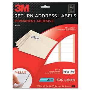  3m Permanent Adhesive White Mailing Labels f/ Laser 