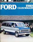 1980 Ford Club Wagon Van Original Sales Brochure Catalo