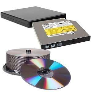  8x DVD??RW DL External Drive Kit with USB 2.0 Case & 25 Pc 