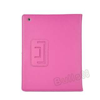 New Leather Case PINK Pouch Stand For Apple iPad 2 G  