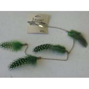  Real Feather Hair Extension with Clip on Green Color 