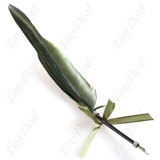 Big Natural Quill Goose Feather Ink Pen Set FSN 13344  
