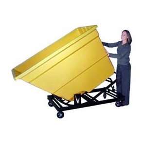  Yellow Plastic Self Dumping Forklift Hopper 2.2 Cu Yd With 