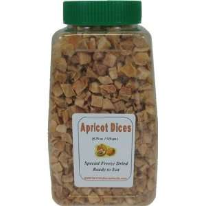 Harmony House Foods Freeze Dried Apricot, dices (3 oz, Quart Size Jar 