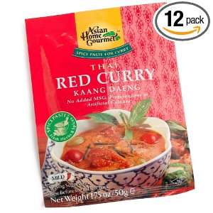 Asian Home Gourmet Thai Red Curry (Mild) 1.75 Ounce Packages (Pack of 