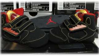 Nike Jordan Sixty Plus Black Crib Newborn Soft Shoes CB 3  