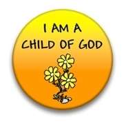 AM A CHILD OF GOD BUTTON pin pinback badge 2 1/4  