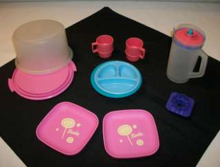 Tupperware Kids play Mini Serve Tea Party Dishes ~PINK PURPLE Barbie 