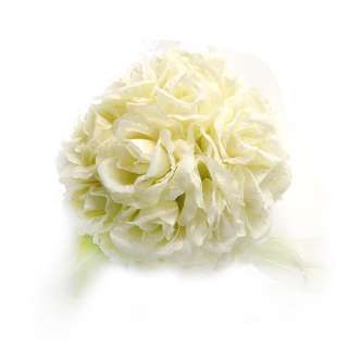 Ivory Silk Rose Kissing Ball Wedding Flower Decoration  
