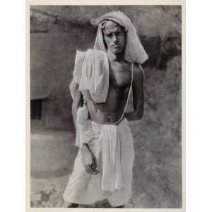  1928 Portrait Brahmin Hindu Priest Puri Orissa India 