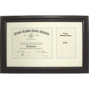Graduation Diploma Creme & Light Blue Certificate Photo Frame Matted 9 
