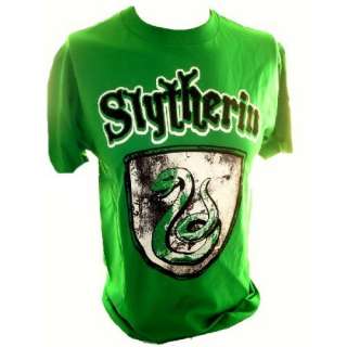  Harry Potter Mens T Shirt   Green Slytherin Snake Crest 