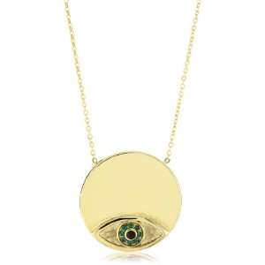  House of Harlow 1960 Large Evil Eye Disc Charm Necklace 